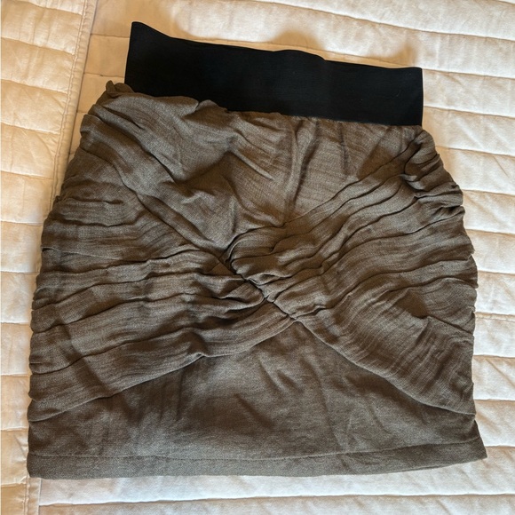 Miss Me MM Couture Dark Green Ruched Mini Skirt Size S - Picture 1 of 7